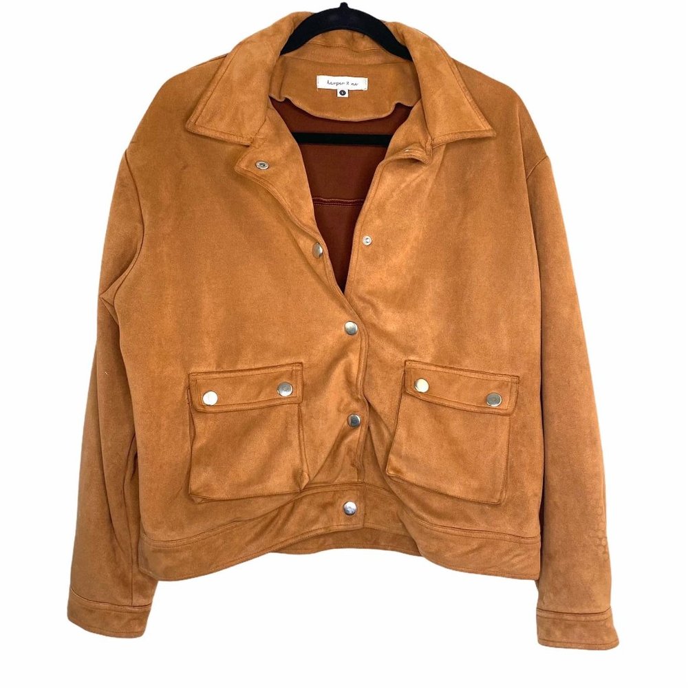Harper & Me Brown Faux Suede Jacket